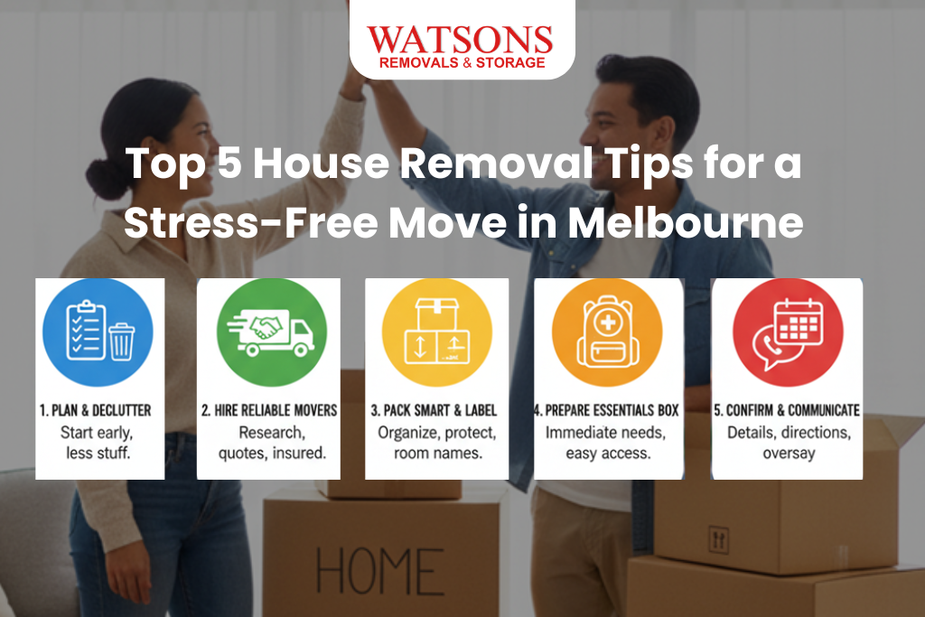 Top 5 House Removal Tips for a Stress-Free Move in Melbourne
